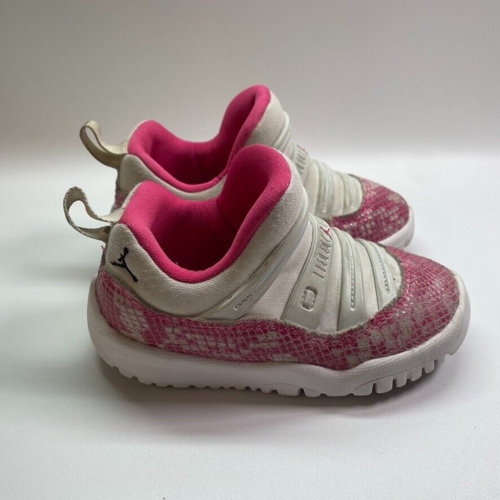 Nike Air Jordan 11 XI Retro Little Flex PS Snakeskin white pinkโ 8C